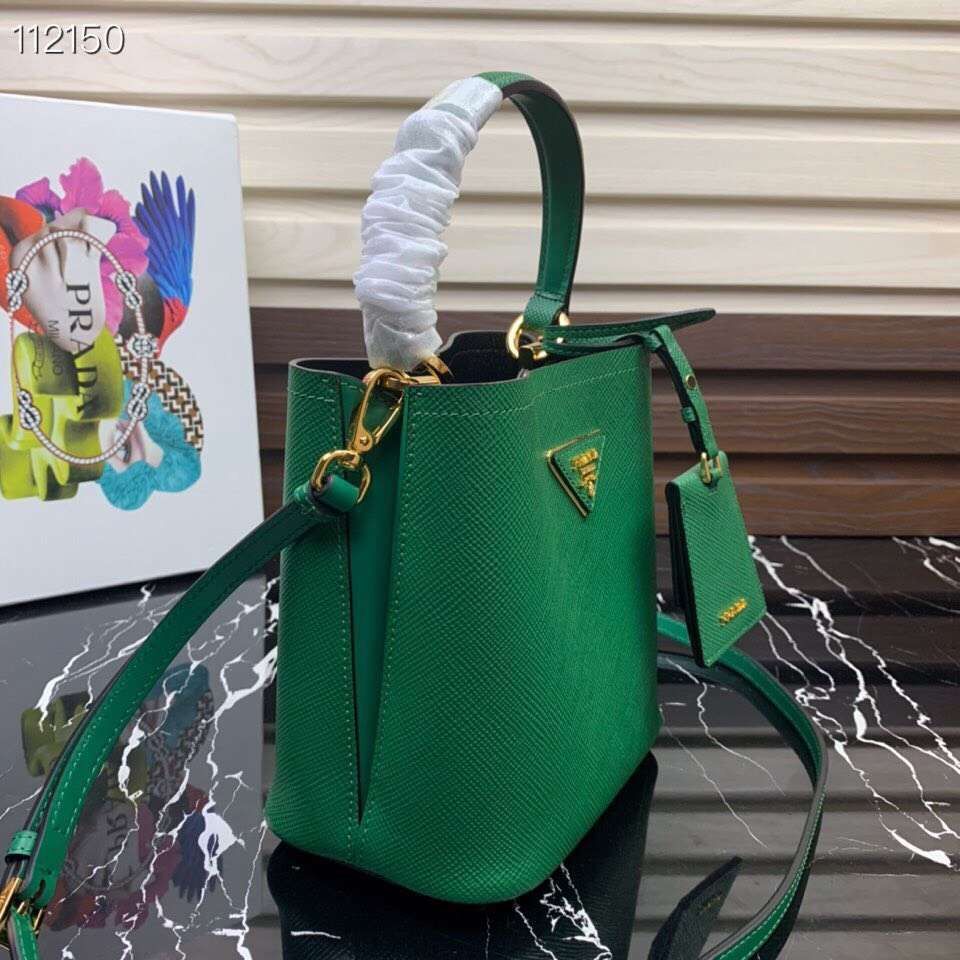 Prada Panier small Original Saffiano Bag 1BA217 Green