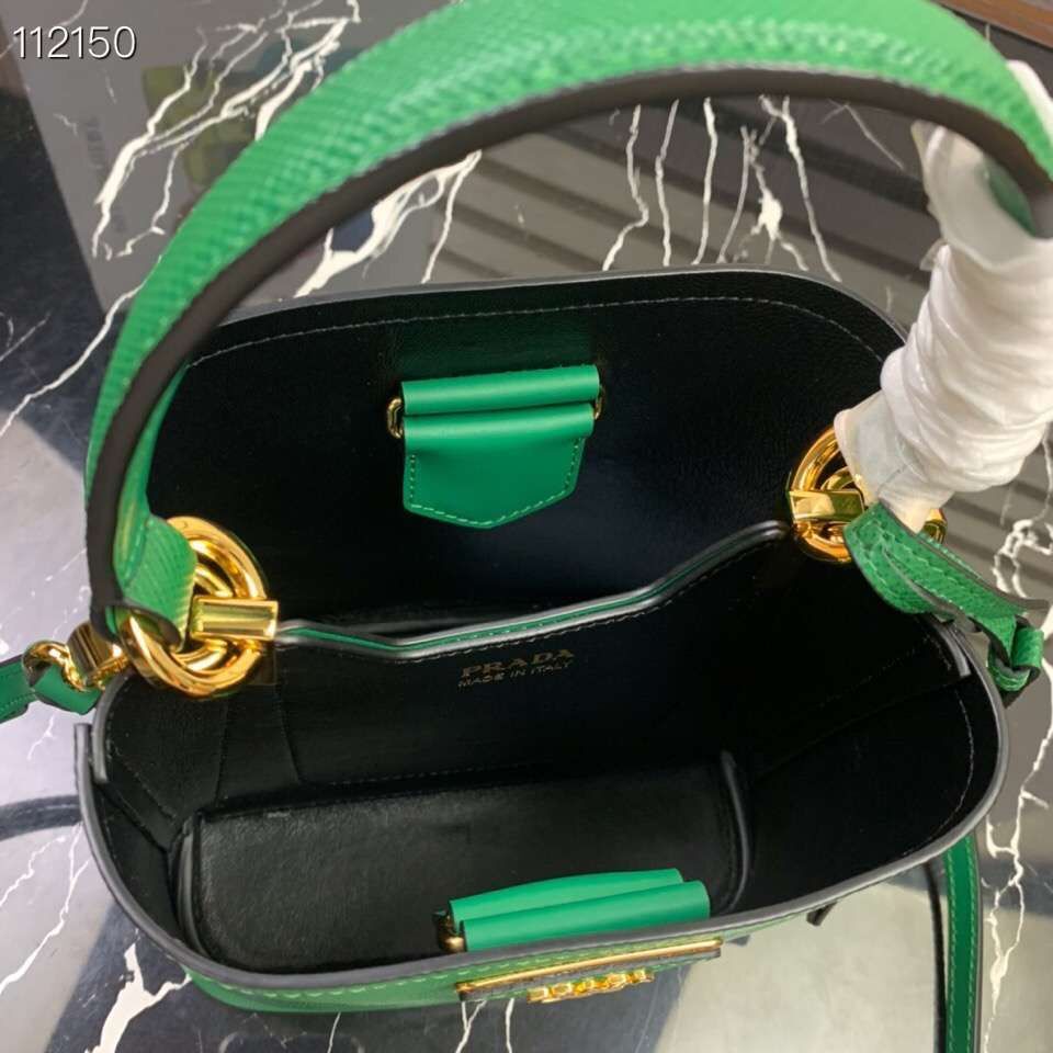 Prada Panier small Original Saffiano Bag 1BA217 Green