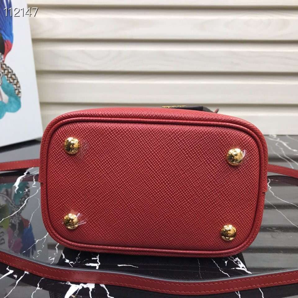 Prada Panier small Original Saffiano Bag 1BA217 Red