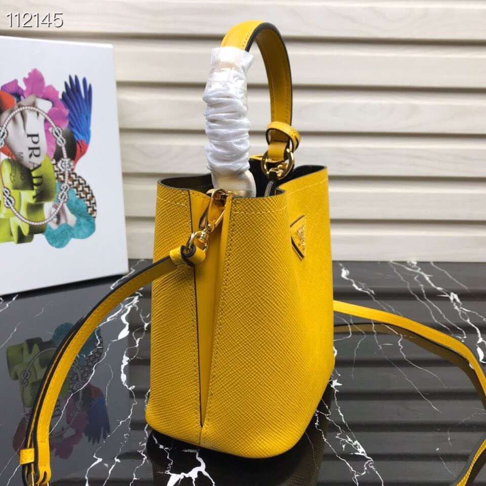 Prada Panier small Original Saffiano Bag 1BA217 Yellow