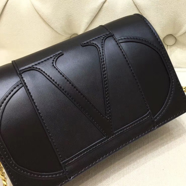 VALENTINO Origianl leather mini shoulder bag 7676 black