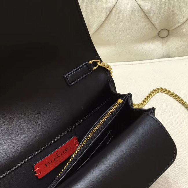 VALENTINO Origianl leather mini shoulder bag 7676 black