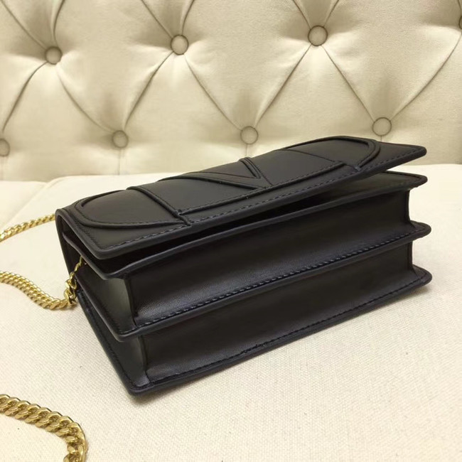 VALENTINO Origianl leather mini shoulder bag 7676 black