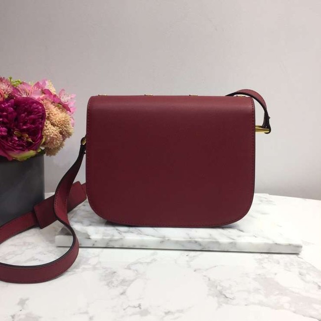 VALENTINO Origianl leather shoulder bag 0708 Burgundy