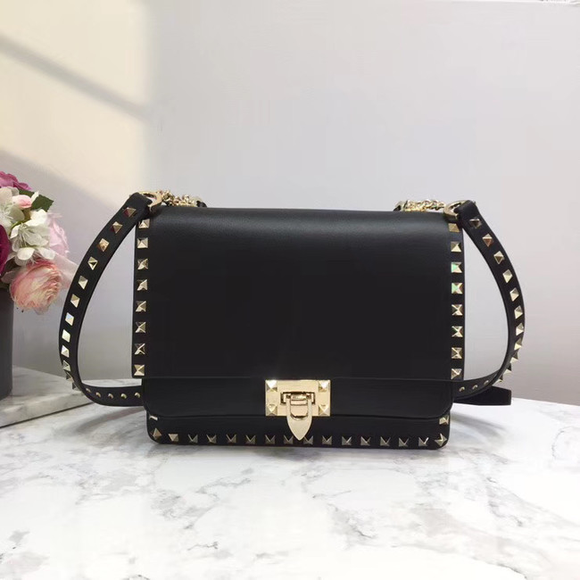 VALENTINO Origianl leather shoulder bag 3005 black