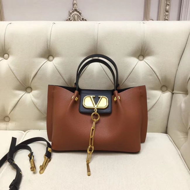 VALENTINO Origianl leather tote 2070 brown