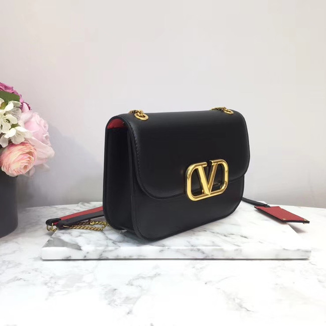 VALENTINO VLOCK Origianl leather shoulder bag 2222 black