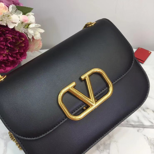 VALENTINO VLOCK Origianl leather shoulder bag 2222 black