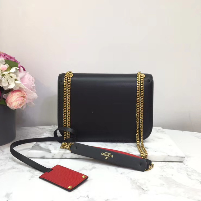 VALENTINO VLOCK Origianl leather shoulder bag 2222 black