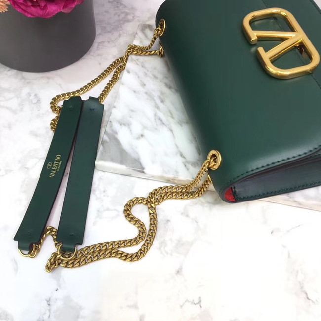 VALENTINO VLOCK Origianl leather shoulder bag 2222 green