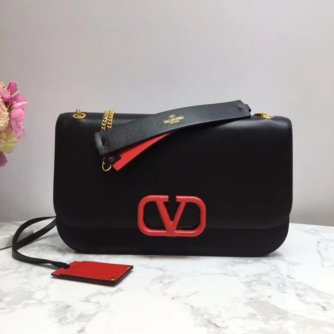 VALENTINO VLOCK Origianl leather shoulder bag 2524 black