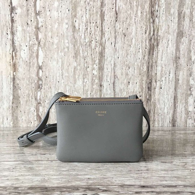 Celine TRIO BAG IN SMOOTH LAMBSKIN MINI 1920 grey