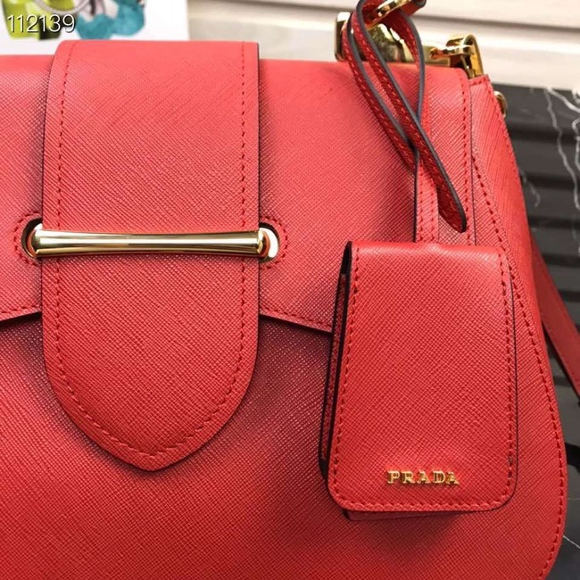 Prada Embleme Saffiano leather bag 1BN005 red