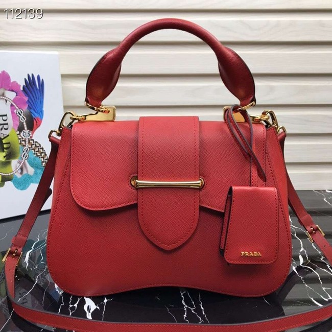 Prada Embleme Saffiano leather bag 1BN005 red