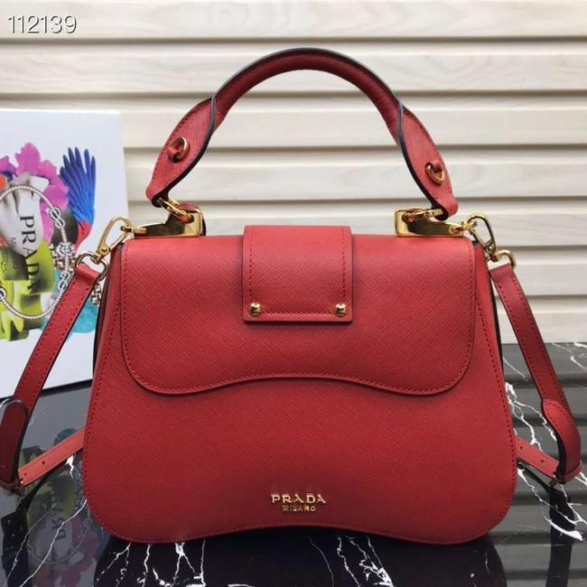 Prada Embleme Saffiano leather bag 1BN005 red