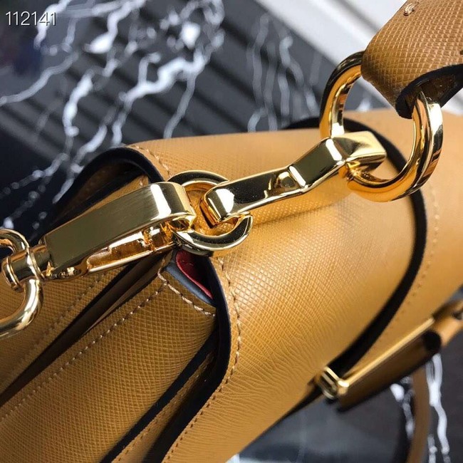 Prada Embleme Saffiano leather bag 1BN005 tan