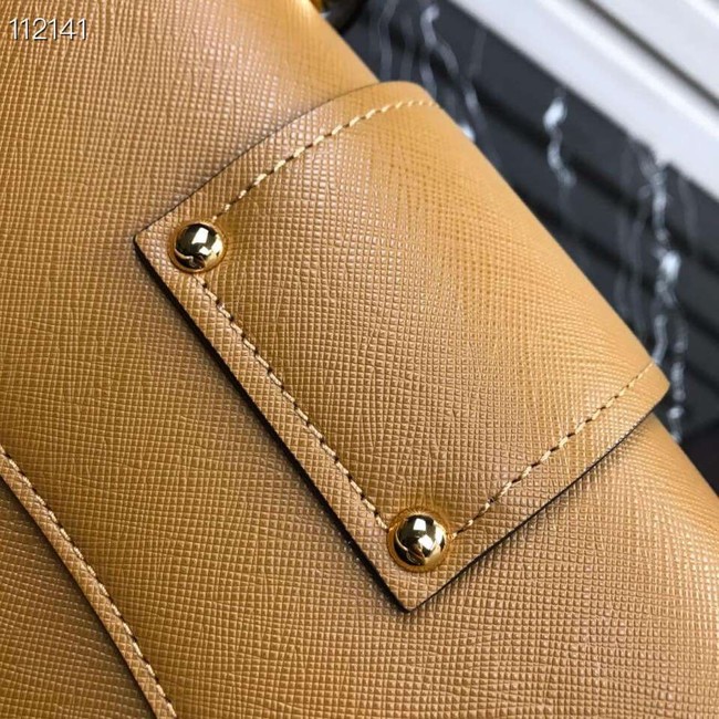 Prada Embleme Saffiano leather bag 1BN005 tan