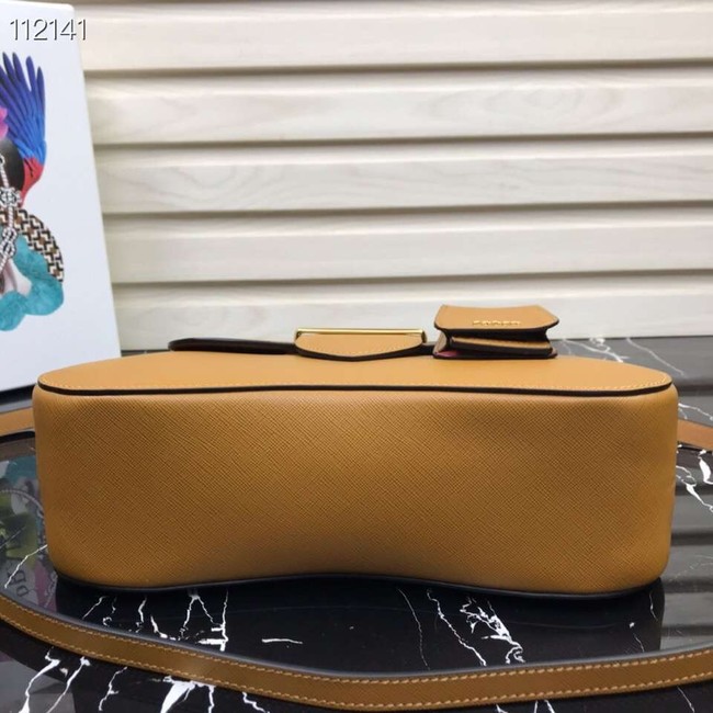 Prada Embleme Saffiano leather bag 1BN005 tan