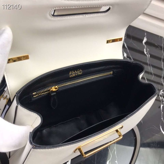 Prada Embleme Saffiano leather bag 1BN005 white