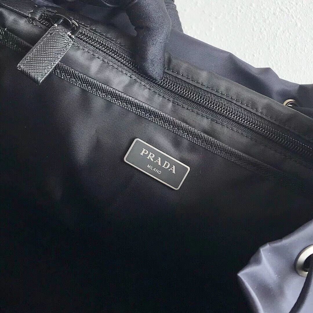 Prada Re-Nylon backpack 1BZ811 black&blue