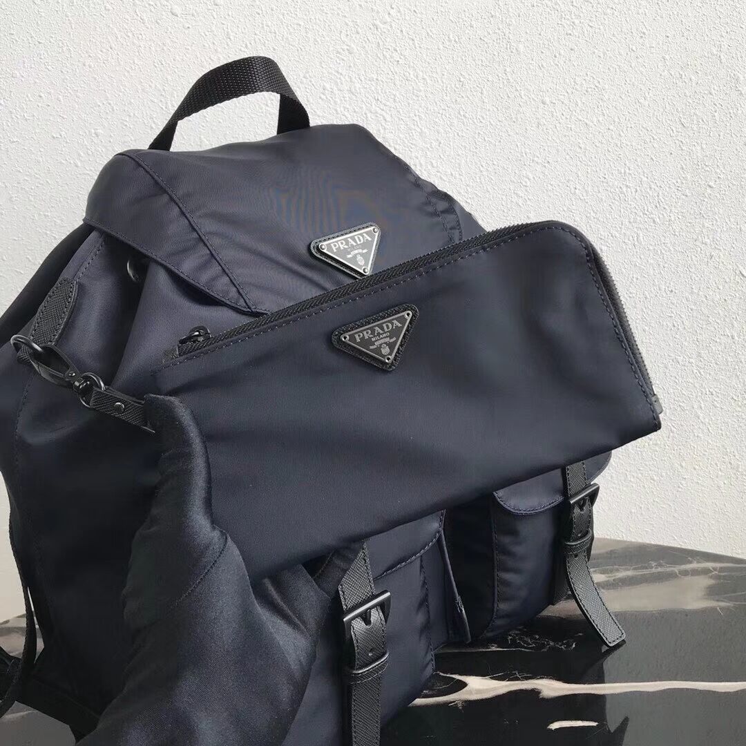 Prada Re-Nylon backpack 1BZ811 black&green