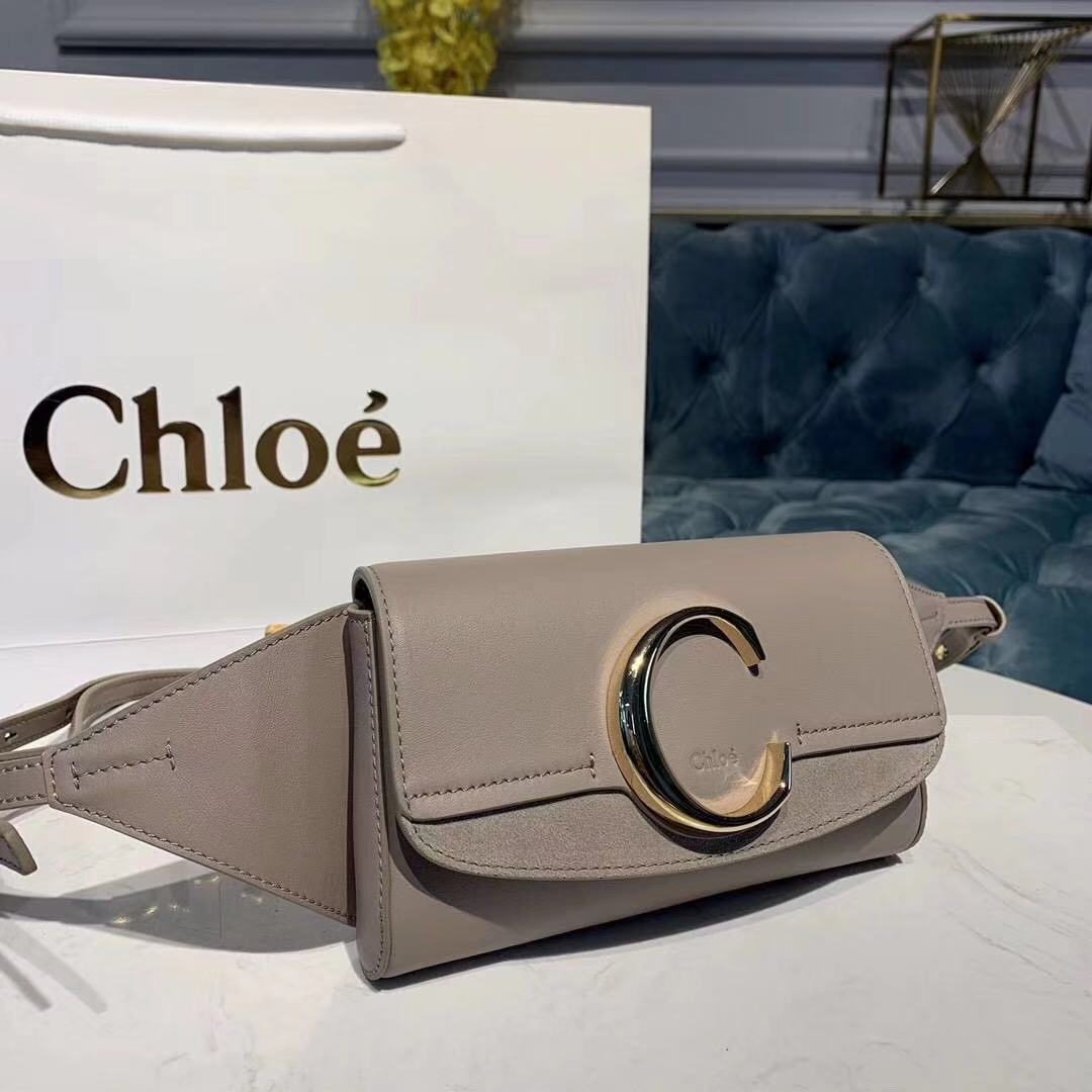 Chloe Original Leather Belt Bag 3S036 grey