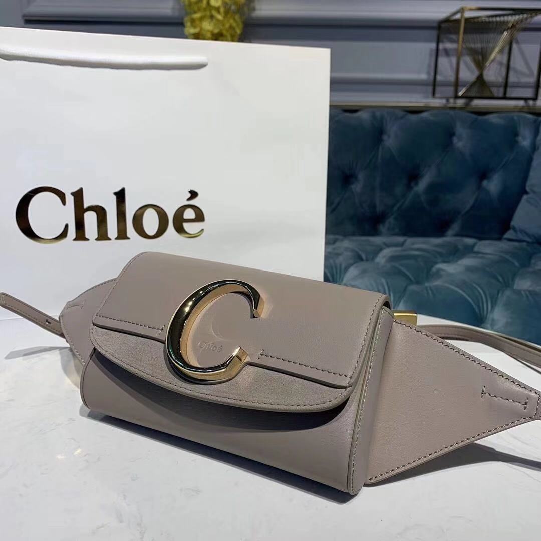 Chloe Original Leather Belt Bag 3S036 grey
