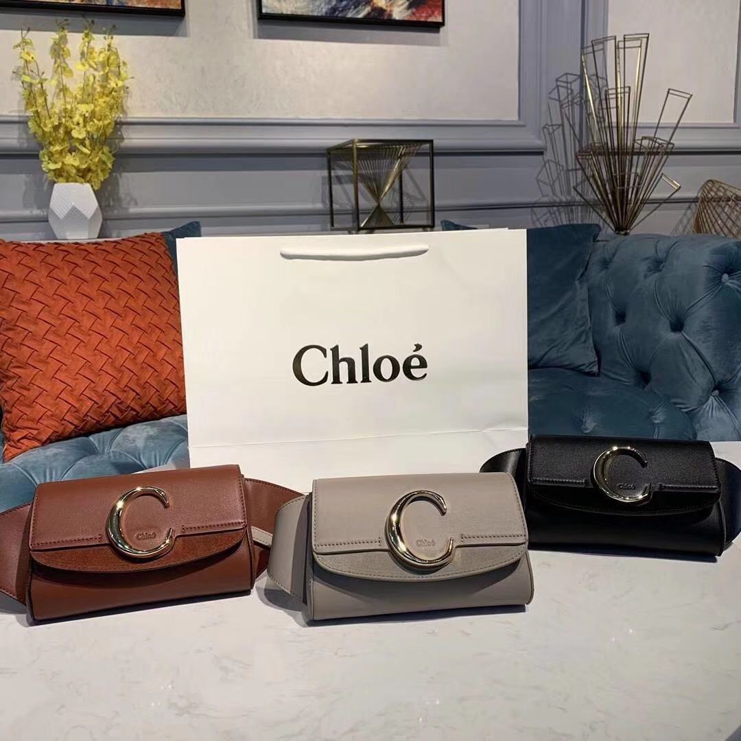 Chloe Original Leather Belt Bag 3S036 grey