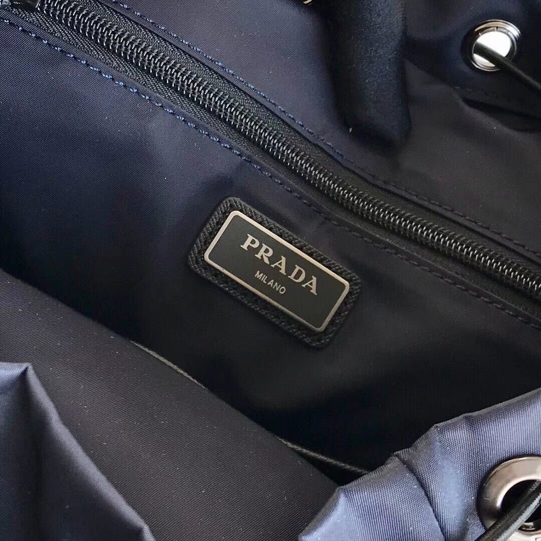 Prada Re-Nylon backpack 2VZ135 black&grey