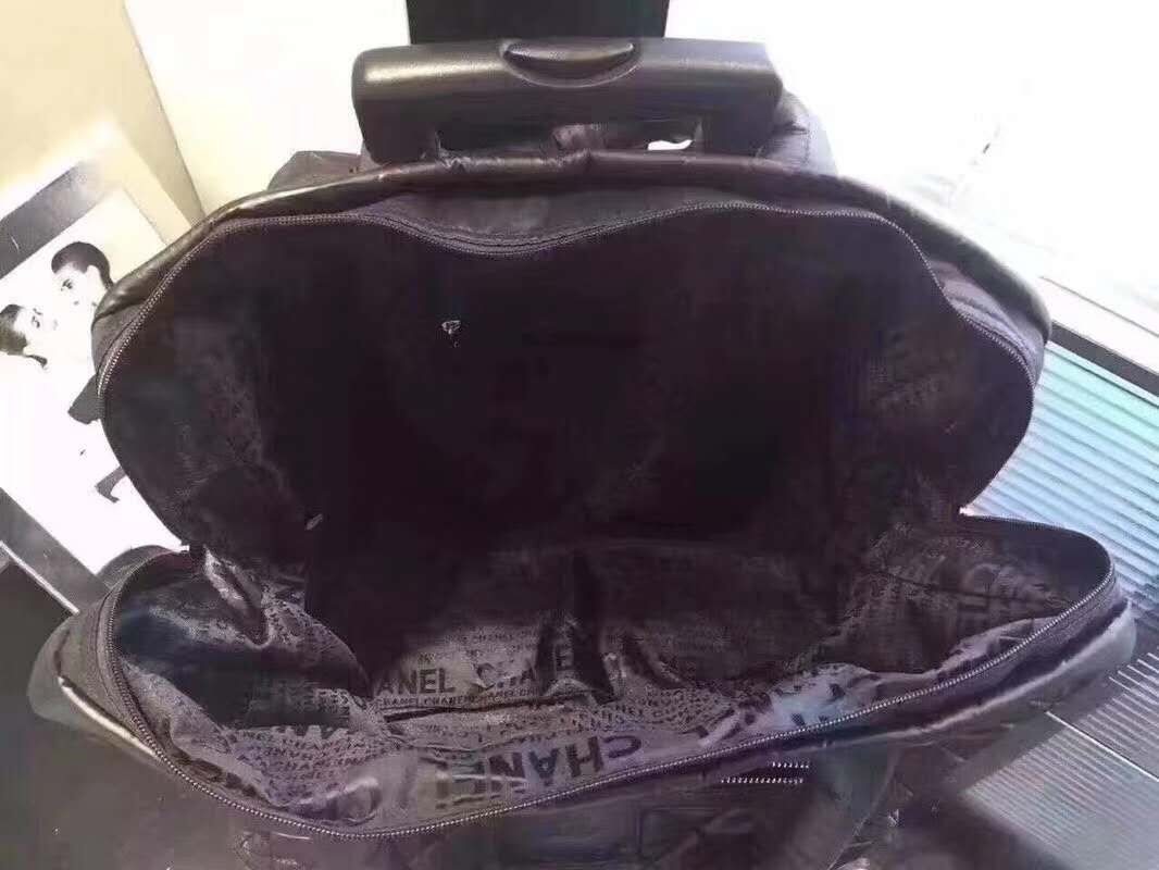 Chanel Sheepskin Leather Travel Bag 17822 Black