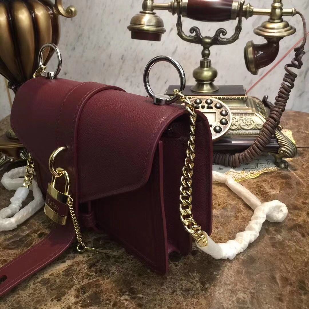 Chloe Original Calfskin Leather Bag 3S068 Burgundy