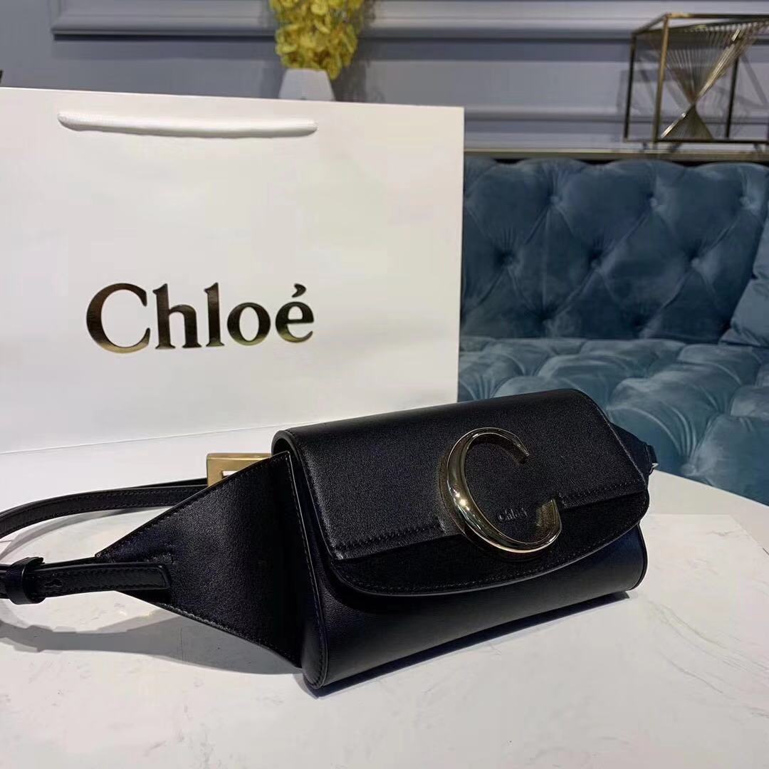 Chloe Original Leather Belt Bag 3S036 black