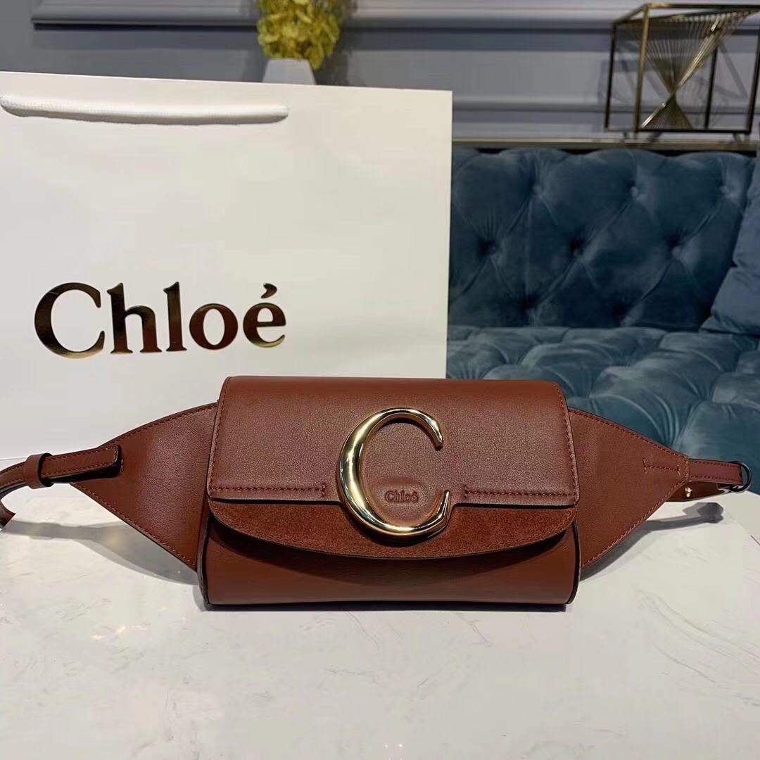 Chloe Original Leather Belt Bag 3S036 brown