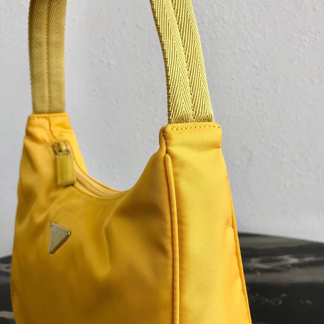 Prada Re-Edition nylon Tote bag MV519 yellow