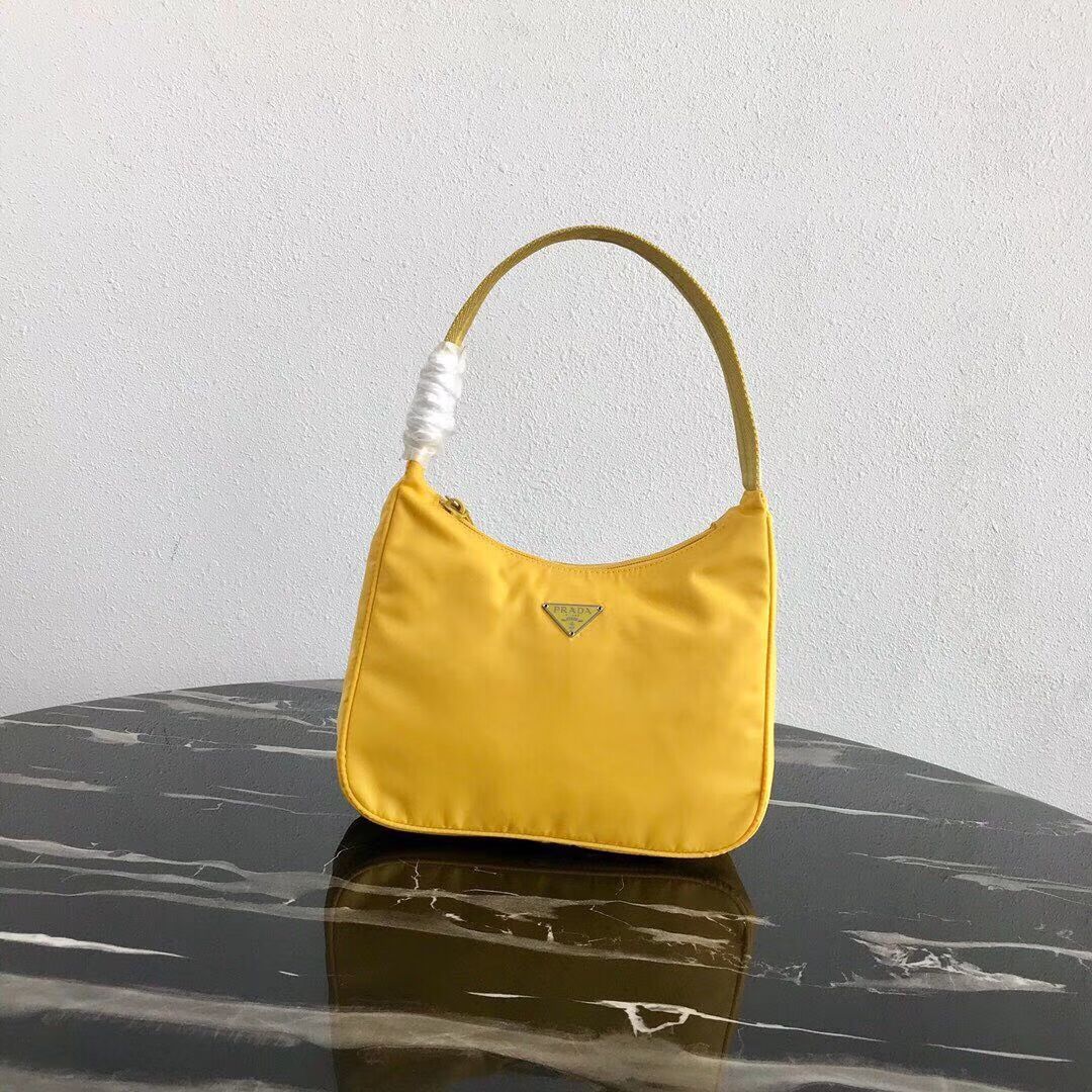 Prada Re-Edition nylon Tote bag MV519 yellow