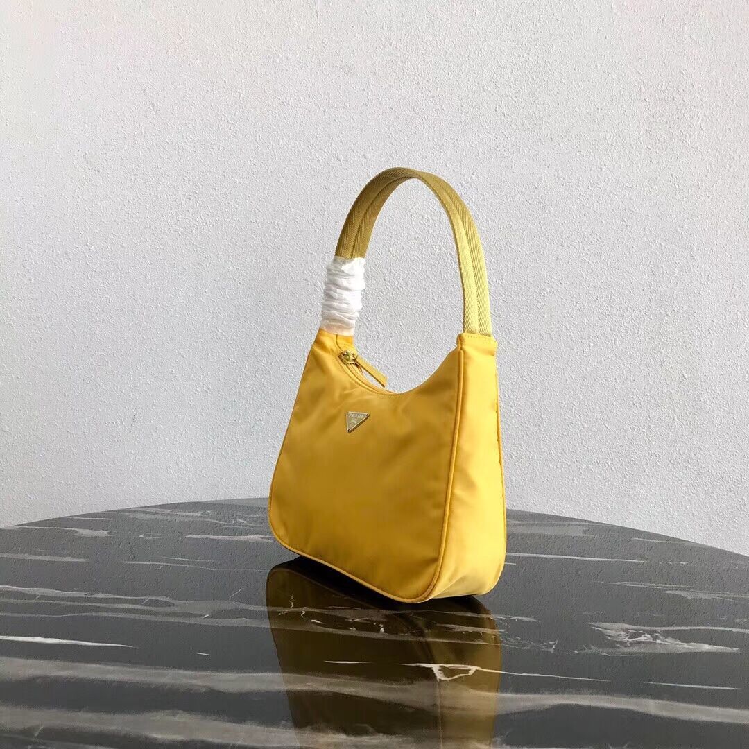 Prada Re-Edition nylon Tote bag MV519 yellow