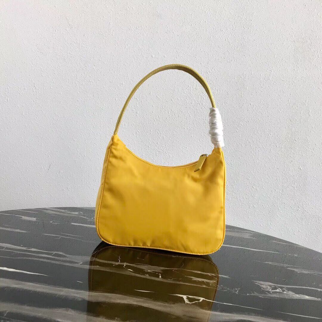 Prada Re-Edition nylon Tote bag MV519 yellow