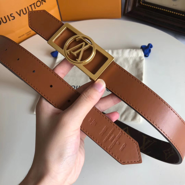 Louis Vuitton Leather Belt M0196W 30MM