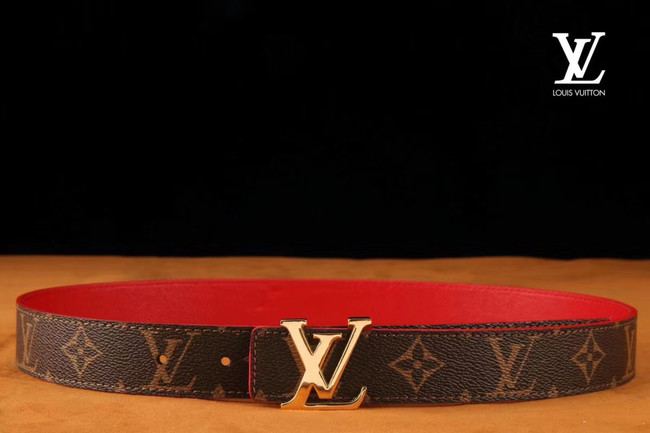 Louis Vuitton Leather Belt M0198W 30MM