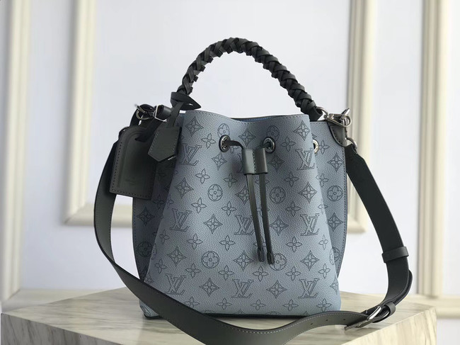 Louis Vuitton original Mahina Leather MURIA M55800 blue