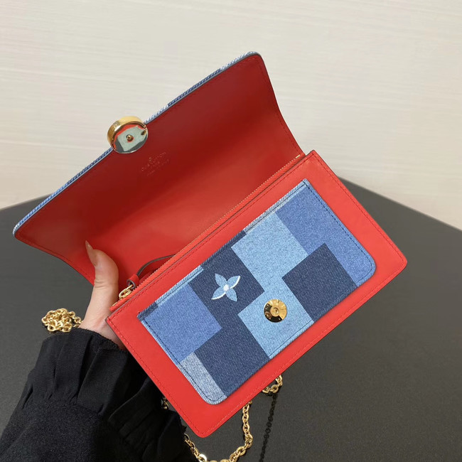 Louis vuitton original FLORE Denim Chain bag M69036