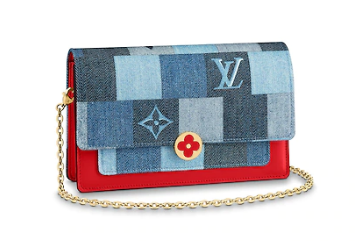 Louis vuitton original FLORE Denim Chain bag M69036