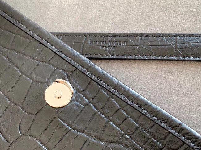 Yves Saint Laurent MINI Niki Chain Bag Crocodile pattern 498893 black