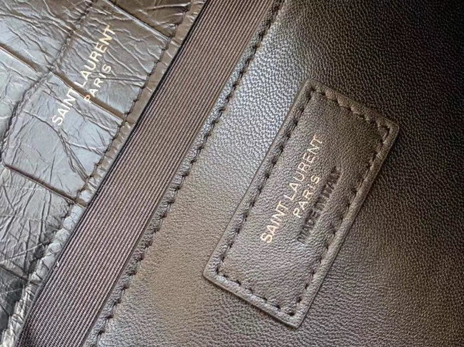 Yves Saint Laurent MINI Niki Chain Bag Crocodile pattern 498893 black
