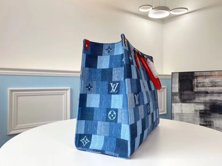 Louis Vuitton Monogram Damier Onthego Bag M44992 Blue