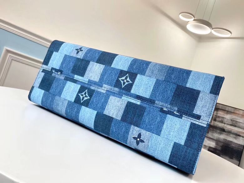 Louis Vuitton Monogram Damier Onthego Bag M44992 Blue