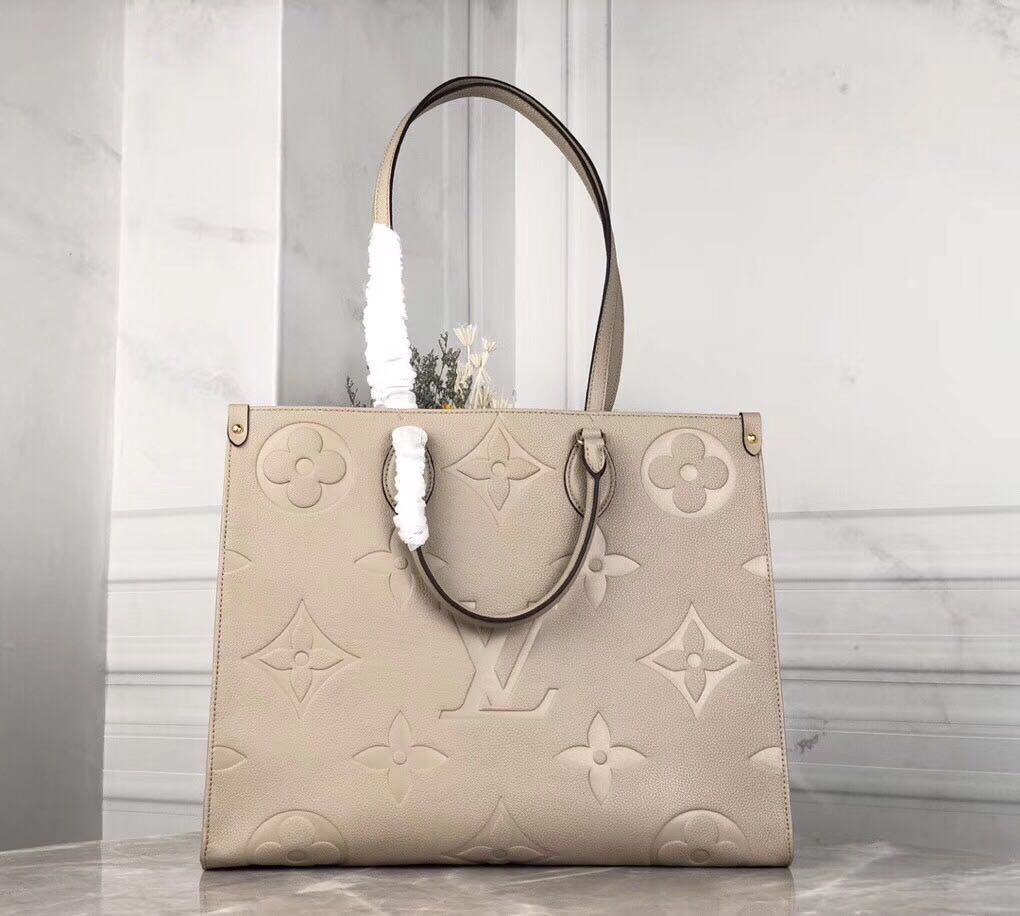 Louis Vuitton ONTHEGO Original Leather Bag M44576 Beige