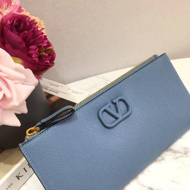 VALENTINO Origianl leather 060 Clutch bag blue