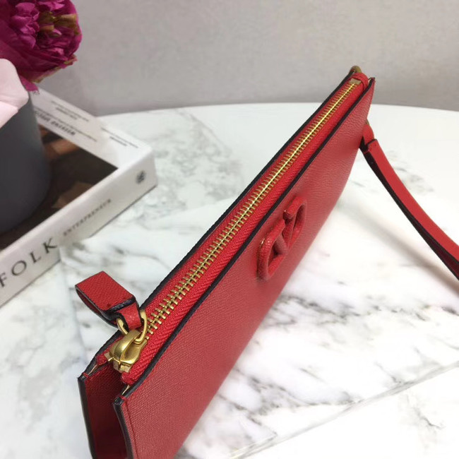 VALENTINO Origianl leather 060 Clutch bag red