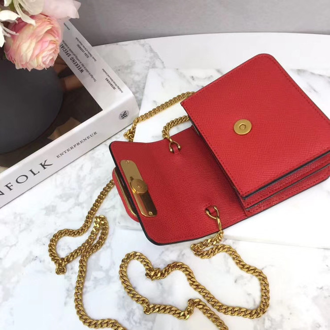 VALENTINO Origianl leather 067 Chain bag red